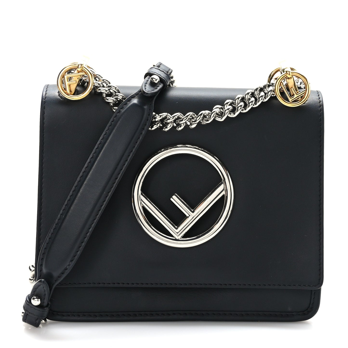 Vitello Century Opaco F is Fendi Small Kan I Shoulder Bag Black