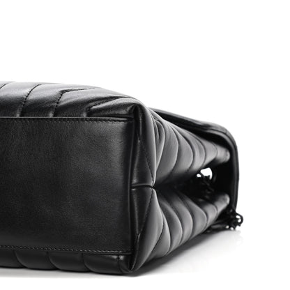 Saint Laurent Calfskin Y Quilted Monogram Medium Loulou Chain Satchel Black 10 of 14