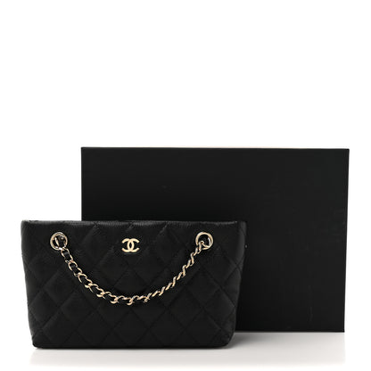 Chanel Caviar Quilted Classic Clutch Tote With Chain Black 11 of 11