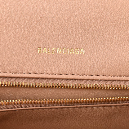 Balenciaga Grained Calfskin Small Hourglass Top Handle Bag Nude Beige 6 of 10