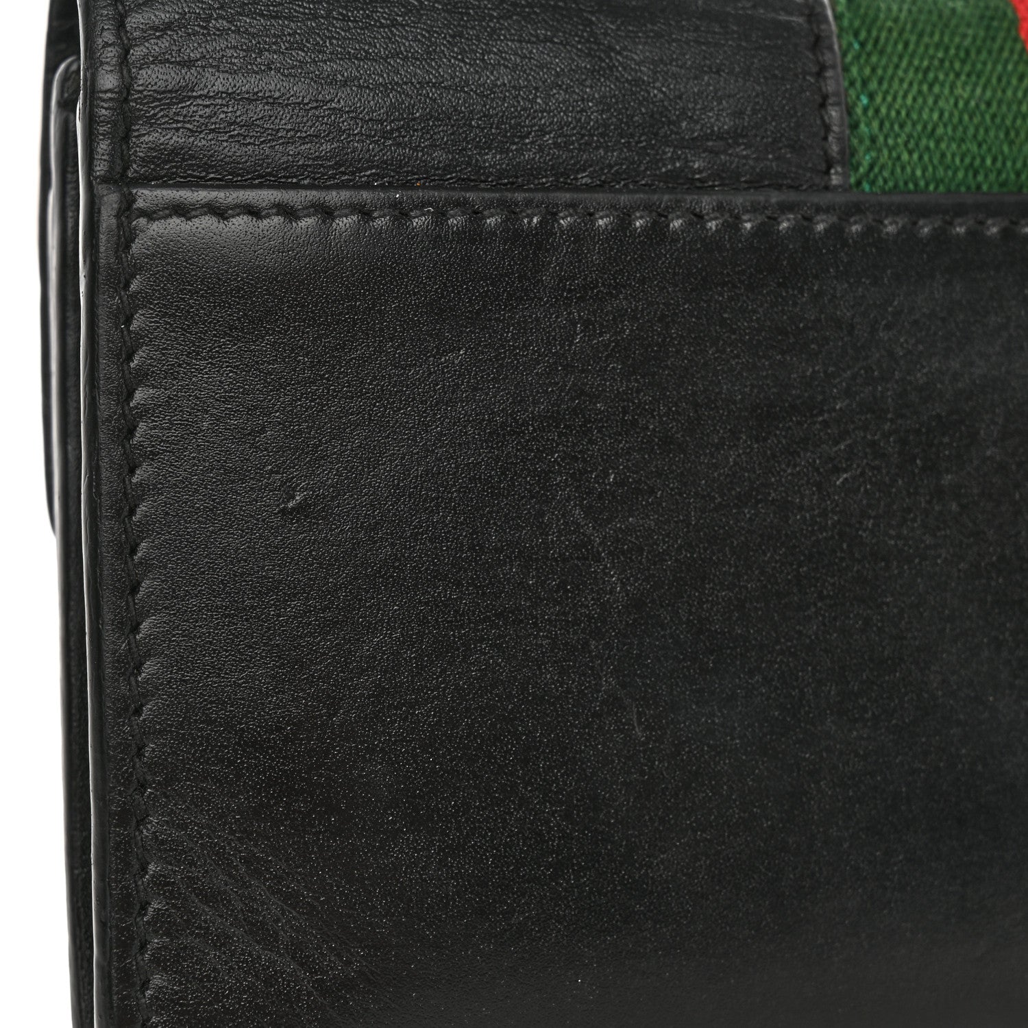 Gucci Calfskin Sylvie Continental Wallet Black 9 of 10