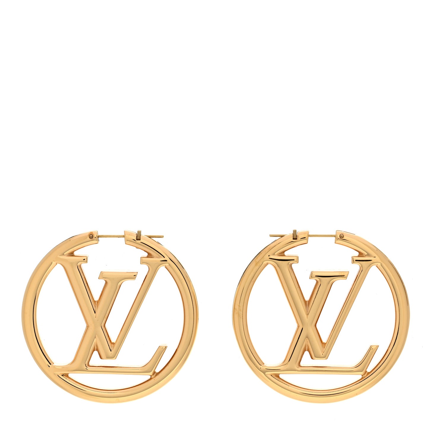Metal Louise Hoop Earrings Gold