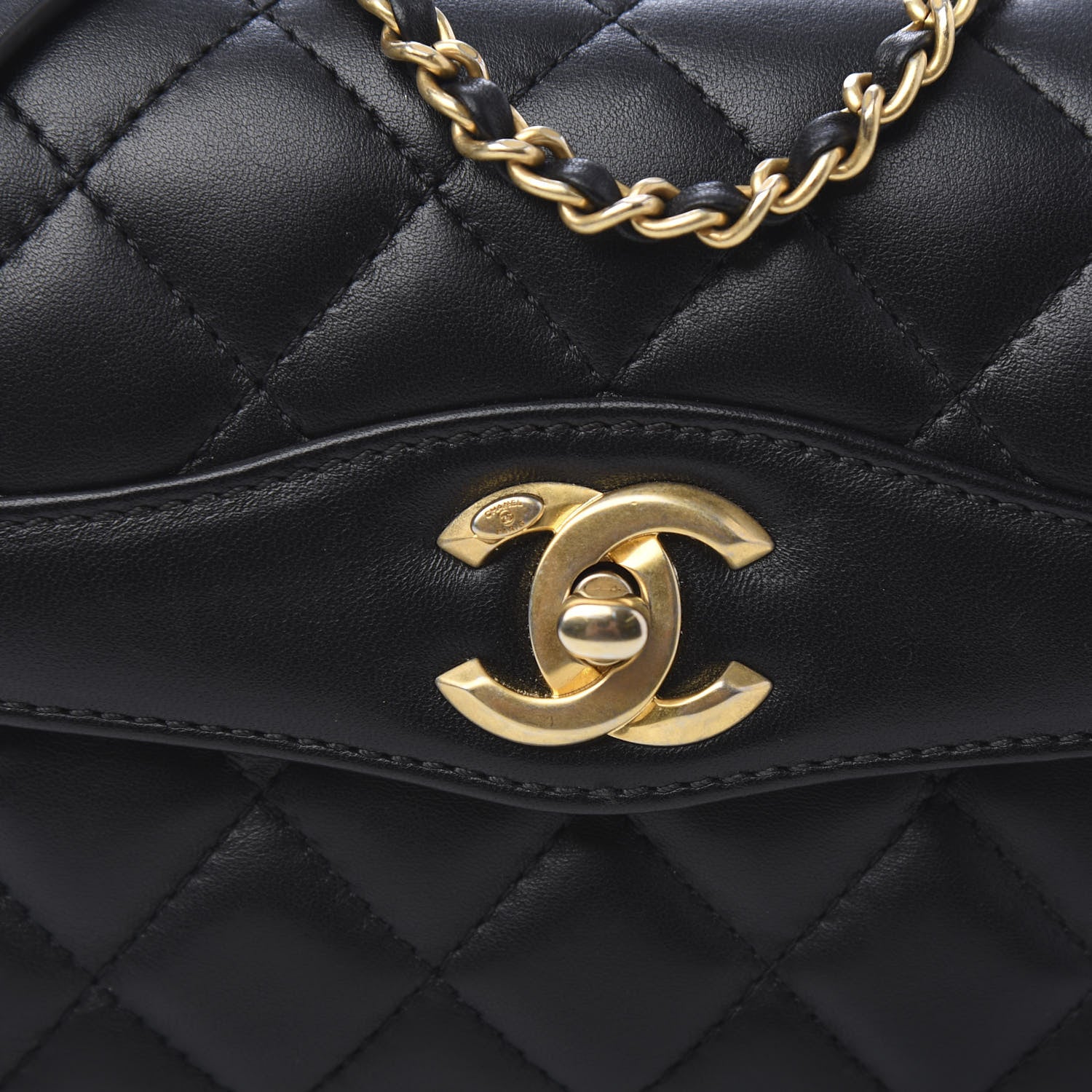 Chanel Lambskin Quilted Small Coco Vintage Flap Black 11 of 12