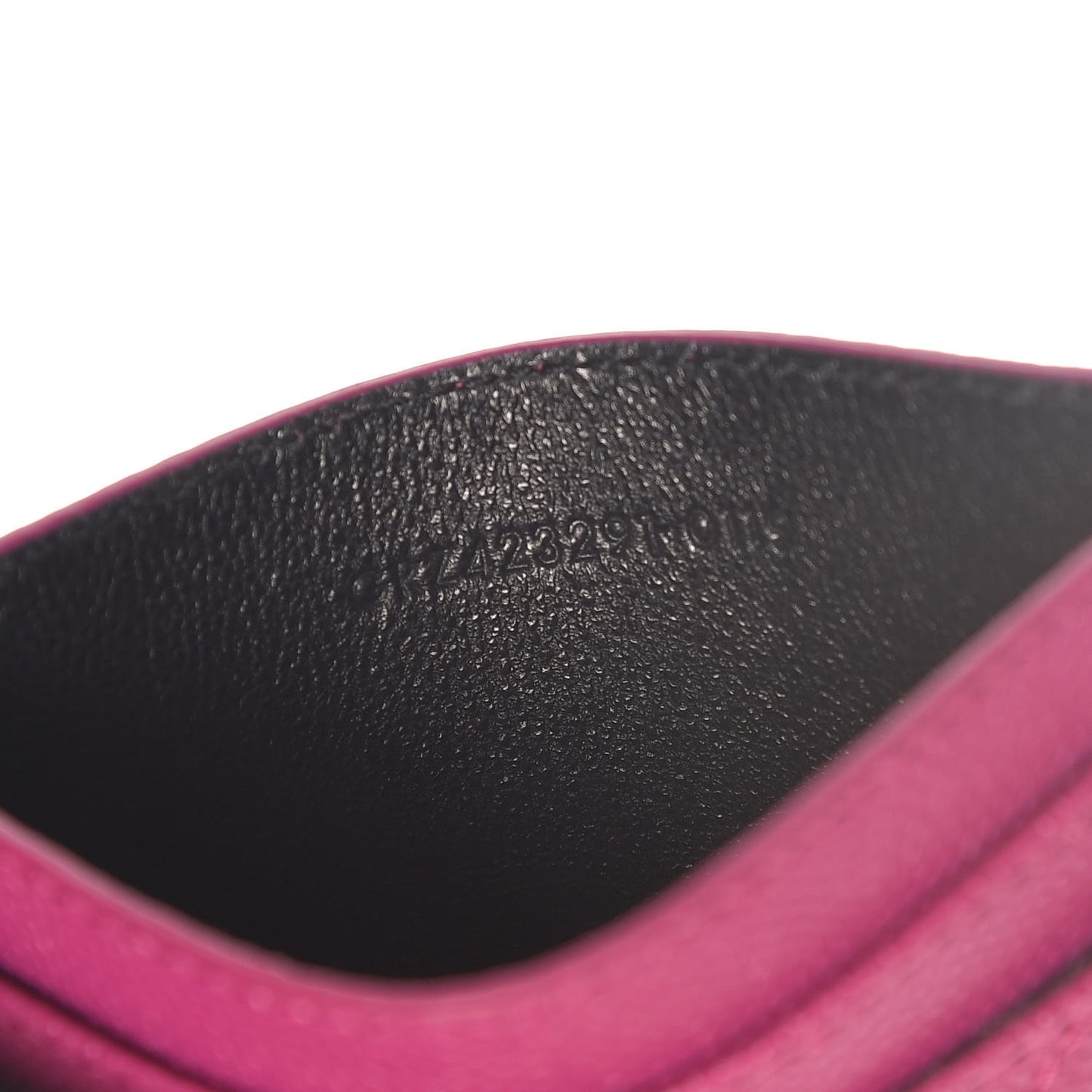Grain De Poudre Matelasse Chevron Monogram Credit Card Case Dark Grape