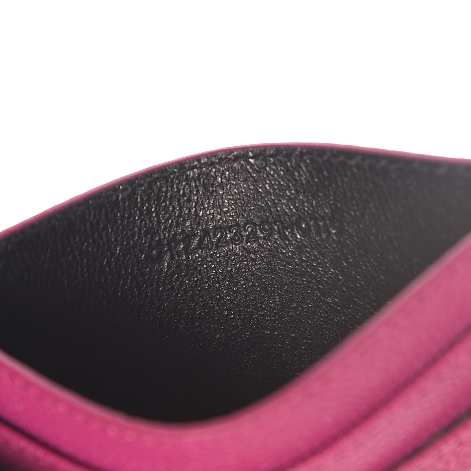 Saint Laurent Grain De Poudre Matelasse Chevron Monogram Credit Card Case Dark Grape 7 of 8