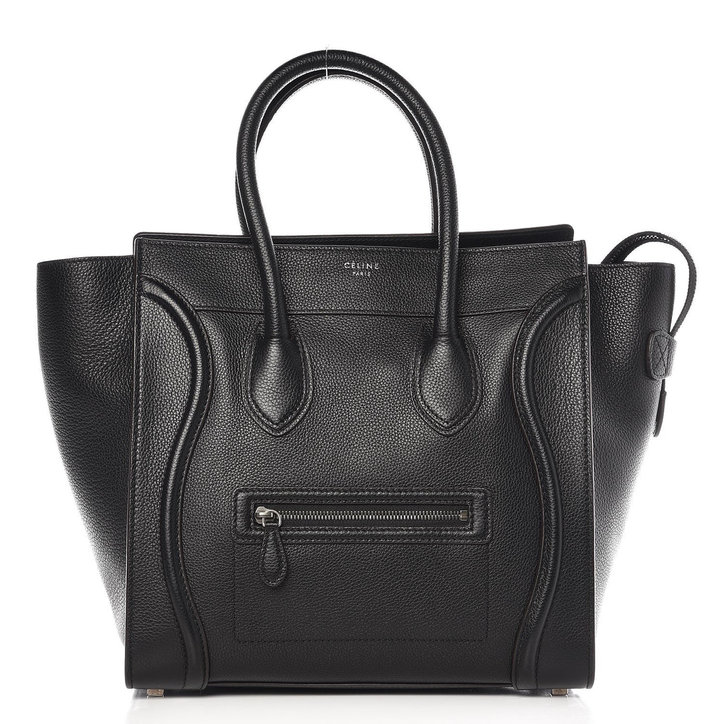 Drummed Calfskin Mini Luggage Black
