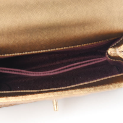 Chanel Metallic Caviar Quilted Mini Coco Handle Flap Gold 3 of 8