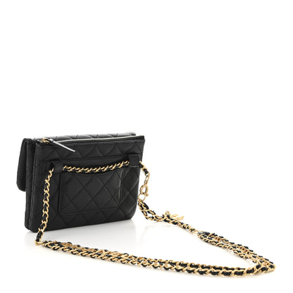 Chanel Shiny Caviar Pick Me Up Flap Belt Bag Black 2 of 10