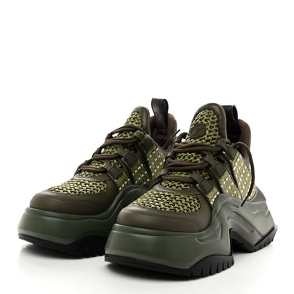 Louis Vuitton Calfskin Raffia LV Archlight 2.0 Platform Sneakers 37 Kaki 4 of 11