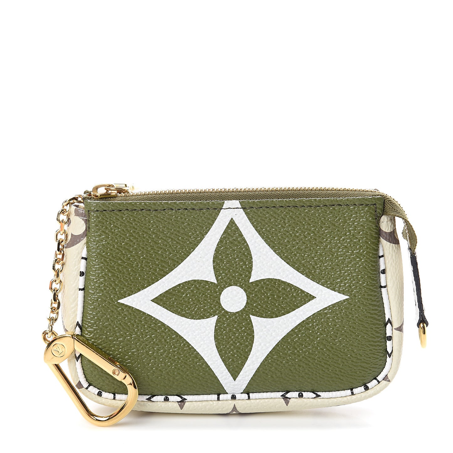 Monogram Giant Micro Pochette Accessories Kaki White