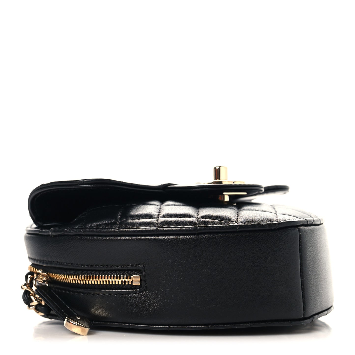 Lambskin Quilted CC In Love Heart Bag Black