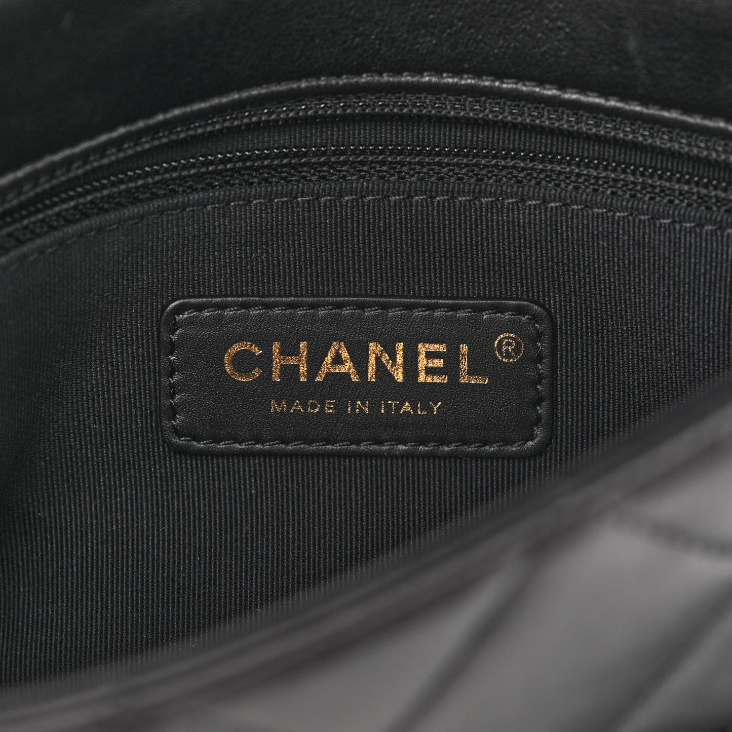 Lambskin Quilted Mini Logo Flap With Handle Black