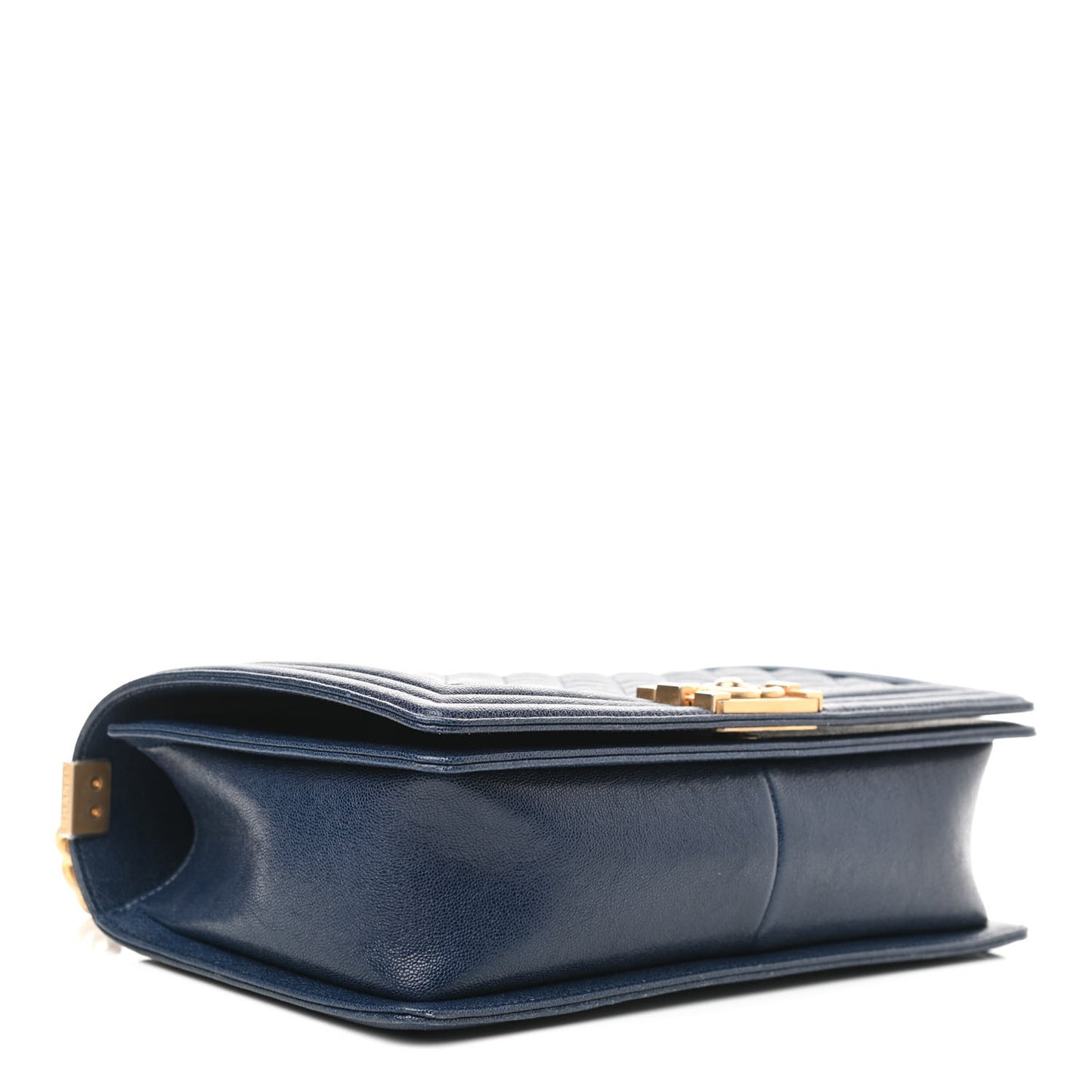 Caviar Quilted New Medium Boy Flap Dark Navy Blue