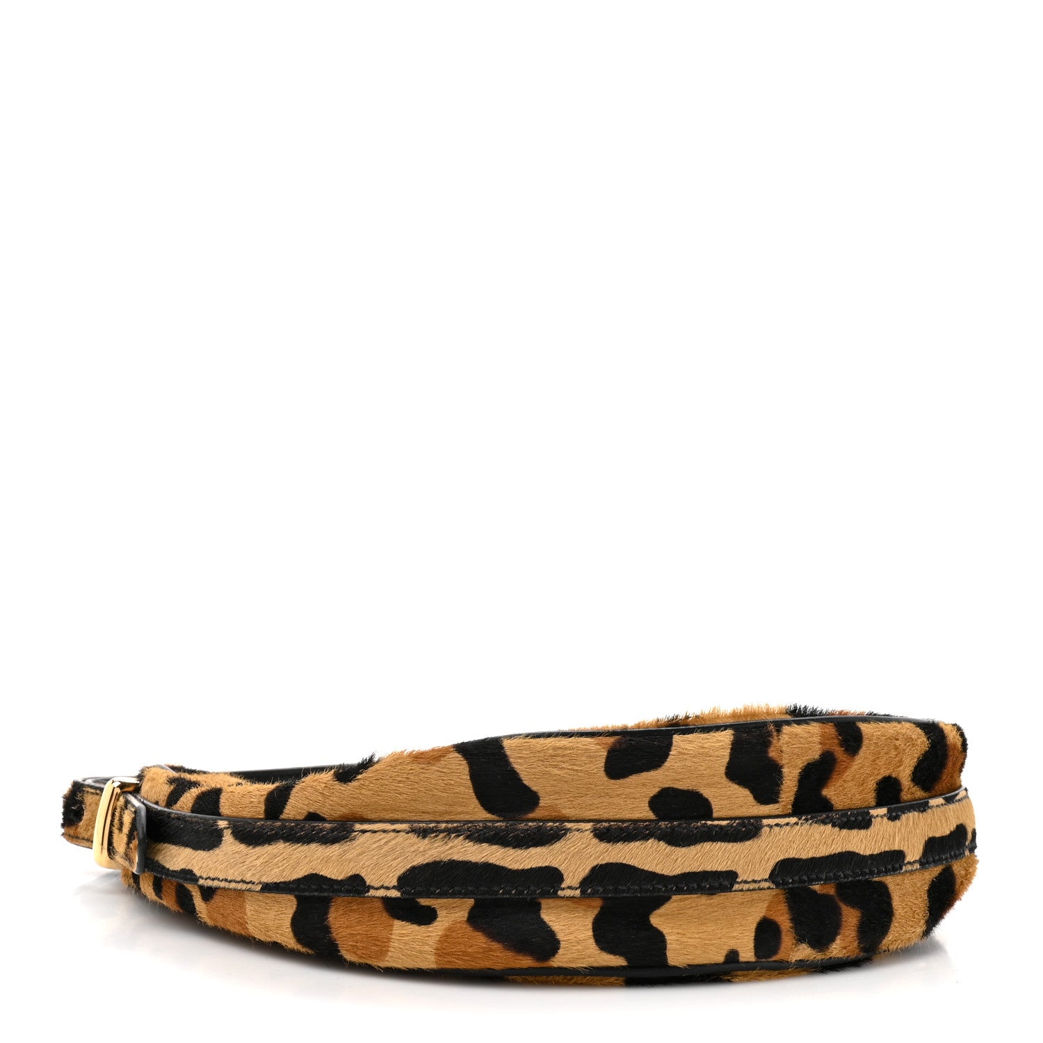 Prada Calf Hair Leopard Print Arque Shoulder Bag Honey 4 of 9