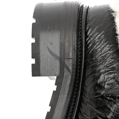 Chanel Lambskin Shearling Short Boots 38 Black 9 of 13