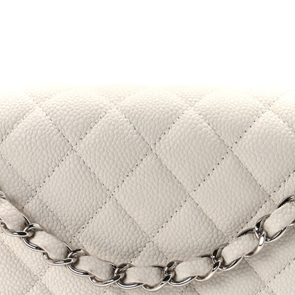 Chanel Iridescent Caviar Quilted Medium Double Flap Off White 8 of 11