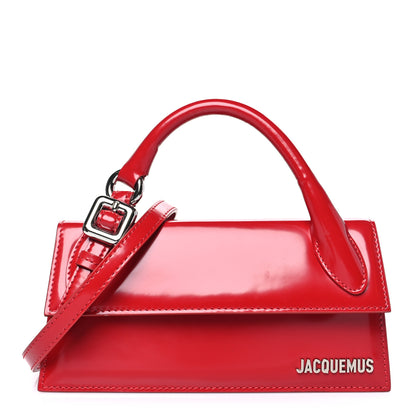 Jacquemus Patent Calfskin Le Chiquito Boucle Long Red 1 of 9