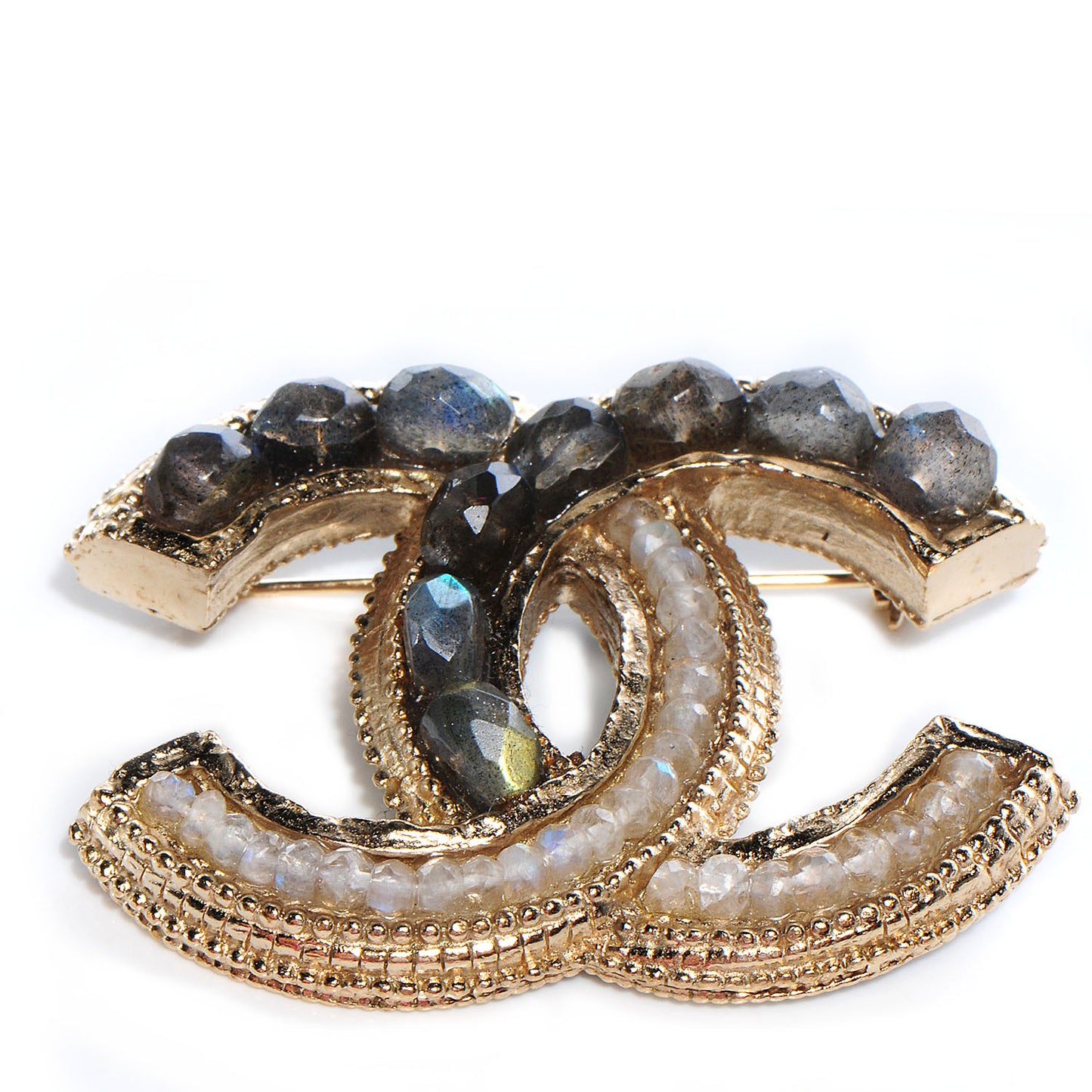 Moonstone Labradorite CC Brooch
