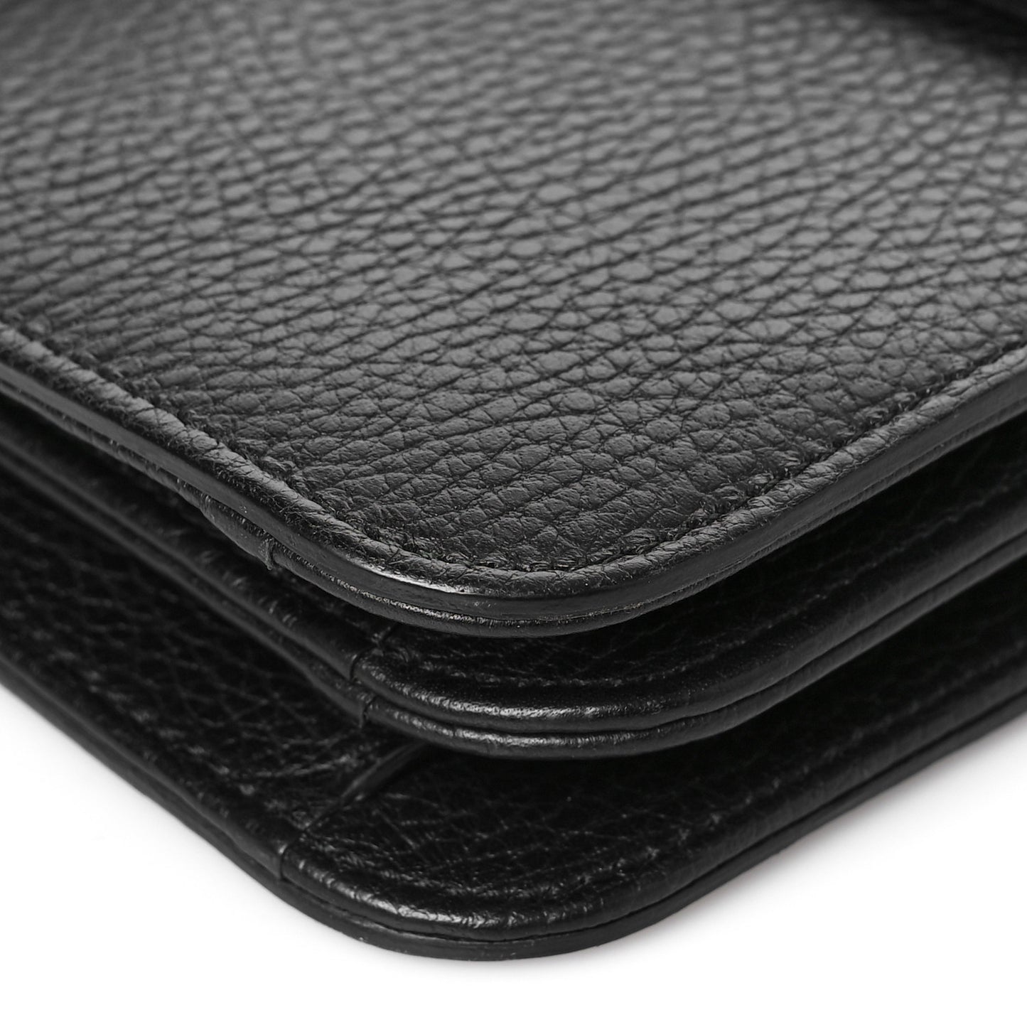 Dollar Calfskin Interlocking G Shoulder Bag Black