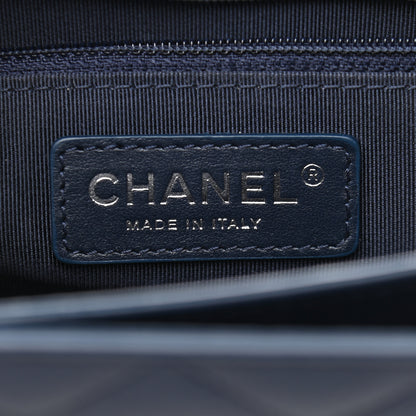 Chanel Goatskin Quilted Large CC Box Flap Navy 6 of 9