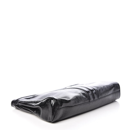 Saint Laurent Patent Oversized Cocktail Clutch Black 4 of 11
