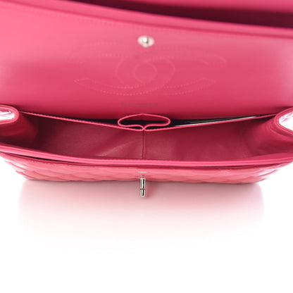 Chanel Patent Calfskin Quilted Jumbo Double Flap Fuchsia 5 of 14