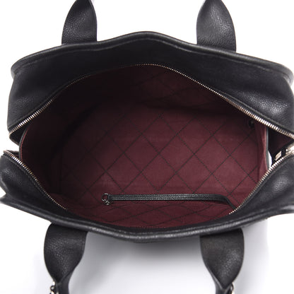 Chanel Caviar Quilted Deauville Bowling Bag Black 5 of 16
