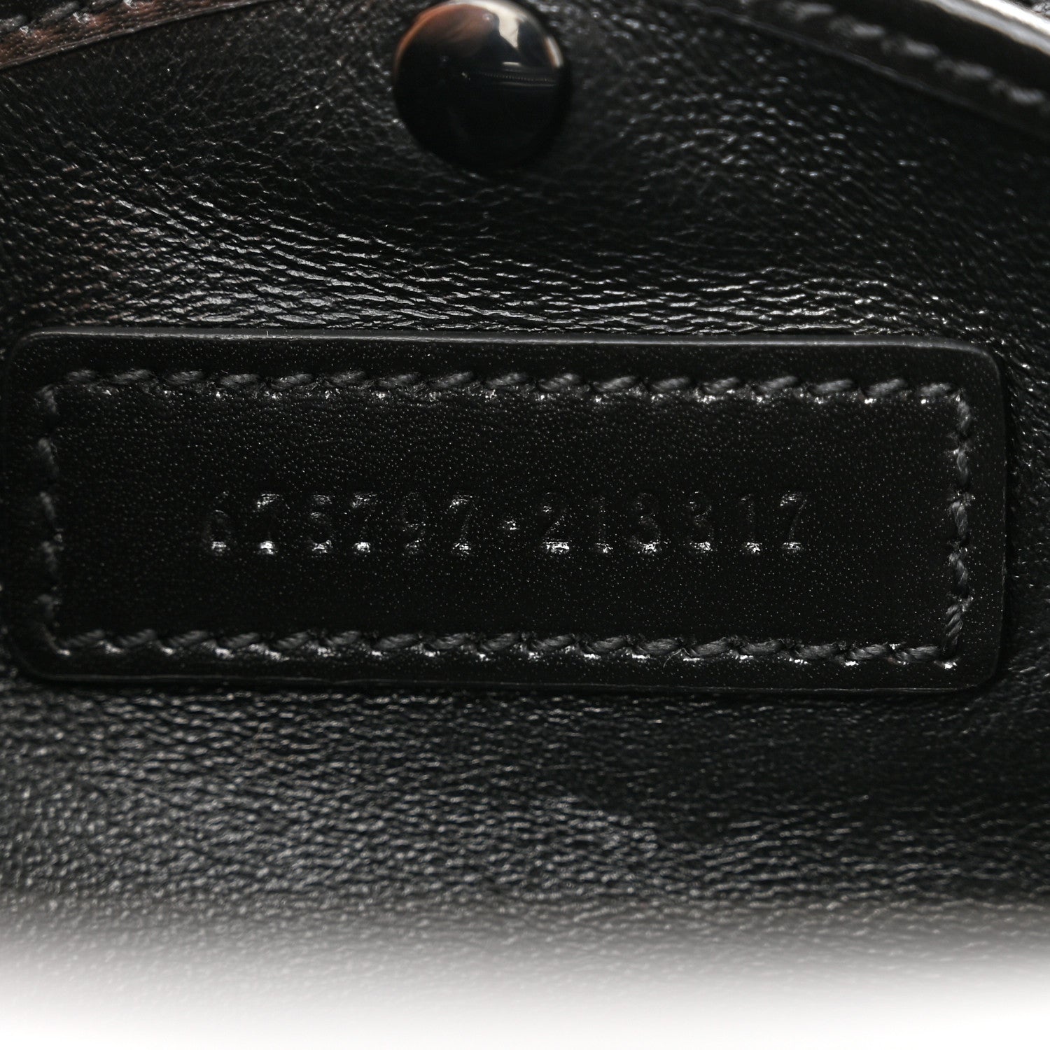 Gucci Boarded Dyana Lux Calfskin Web Monochrome Small Bamboo 1947 Top Handle Bag Black 8 of 12