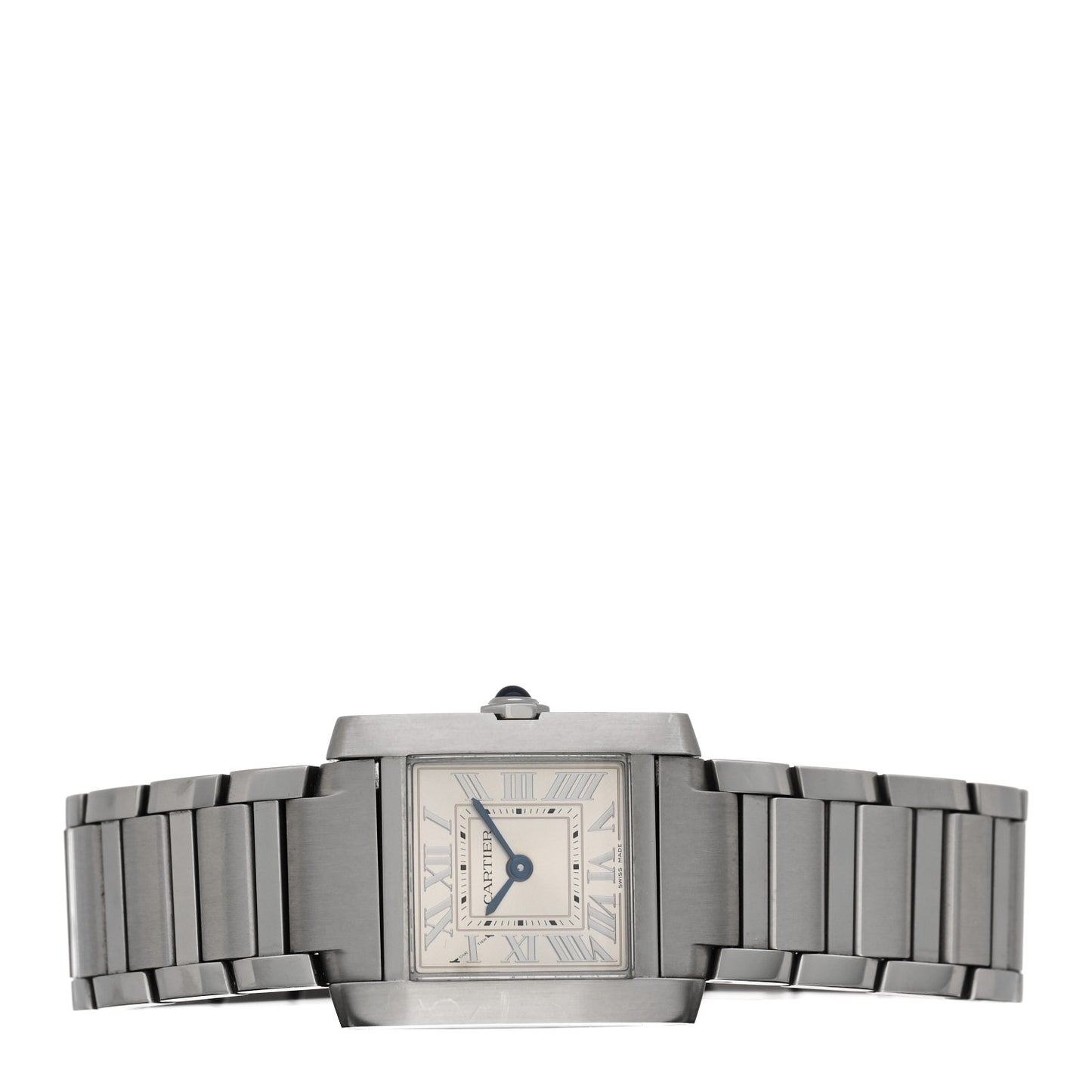 Stainless Steel 21mm Tank Francaise Quartz Watch Silver