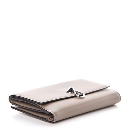 Fendi Vitello Liberty Century Lucido By The Way Medium Bi-Fold Wallet Tortora 4 of 9