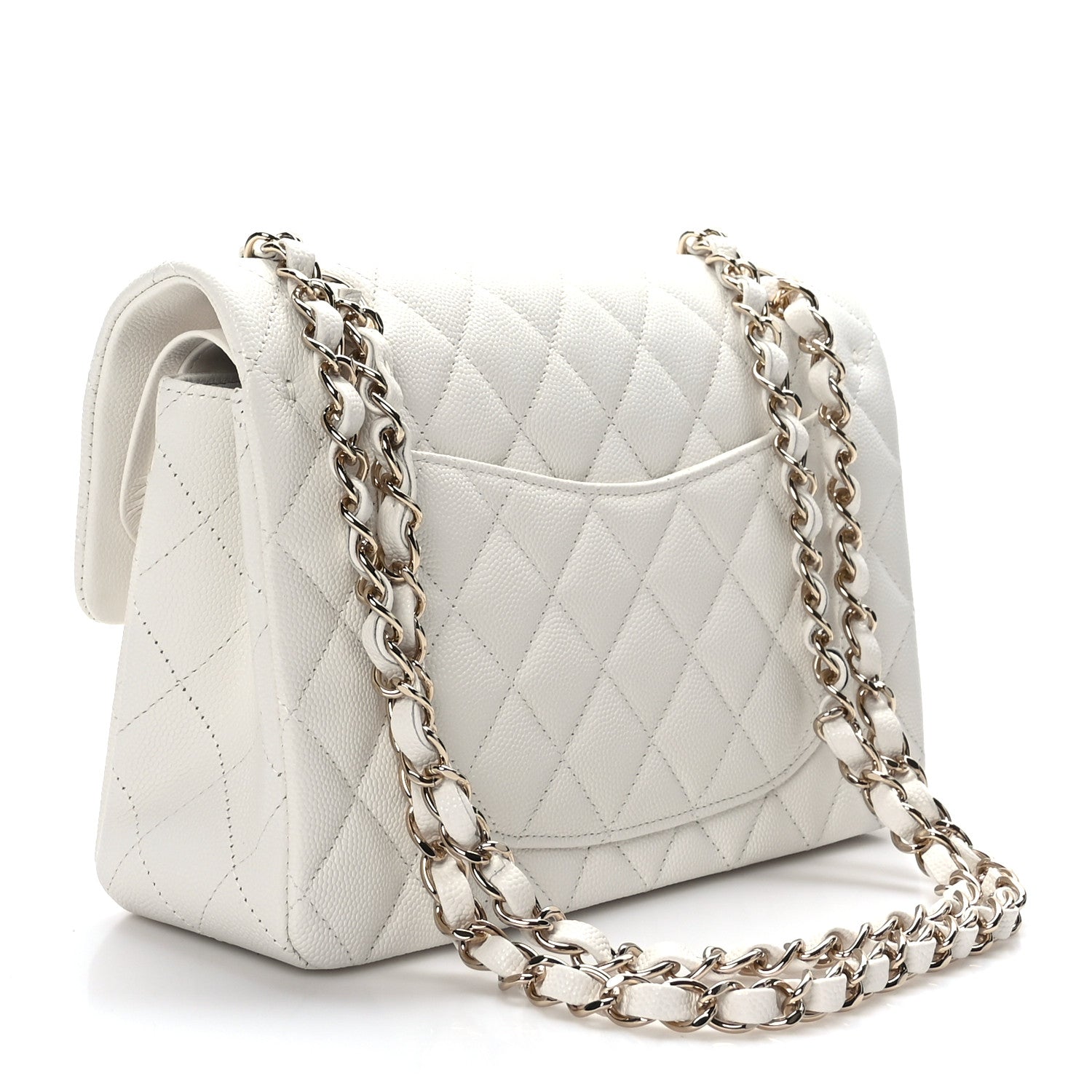 Chanel Caviar Quilted Small Double Flap White 3 of 10