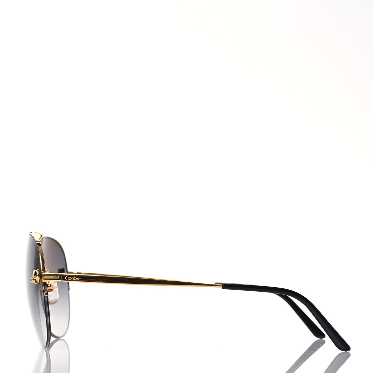 Santos de Cartier Aviator Sunglasses CT0065S Gold Black