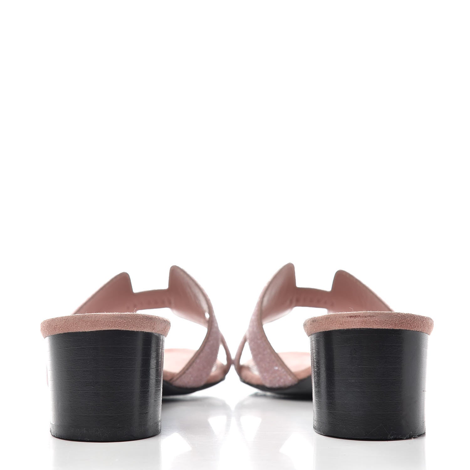 Hermes Suede Goatskin Crystal Oasis Sandals 38.5 Rose 7 of 10
