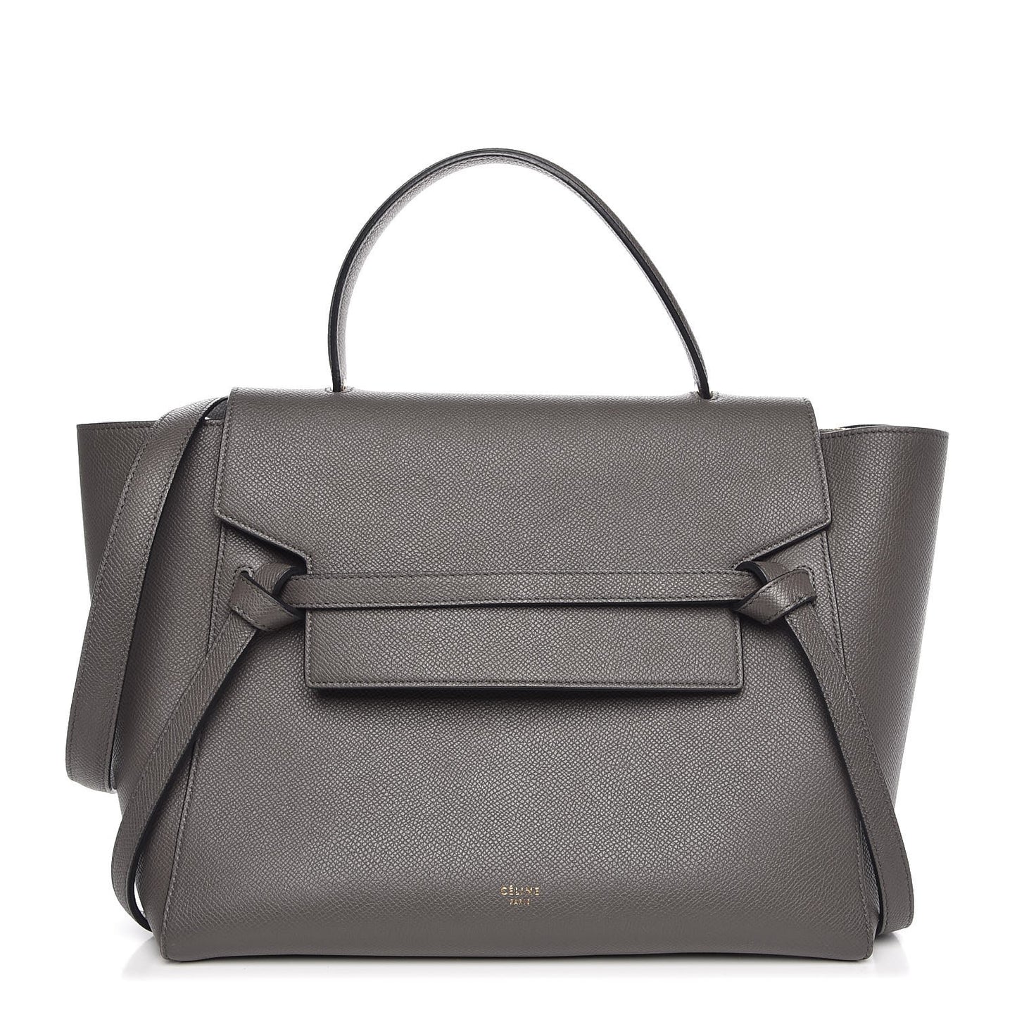 Grained Calfskin Mini Belt Bag Grey