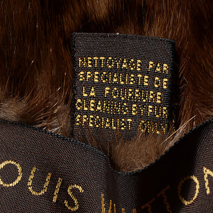 Louis Vuitton Monogram Mink Fur Scarf Stole Wrap 5 of 6