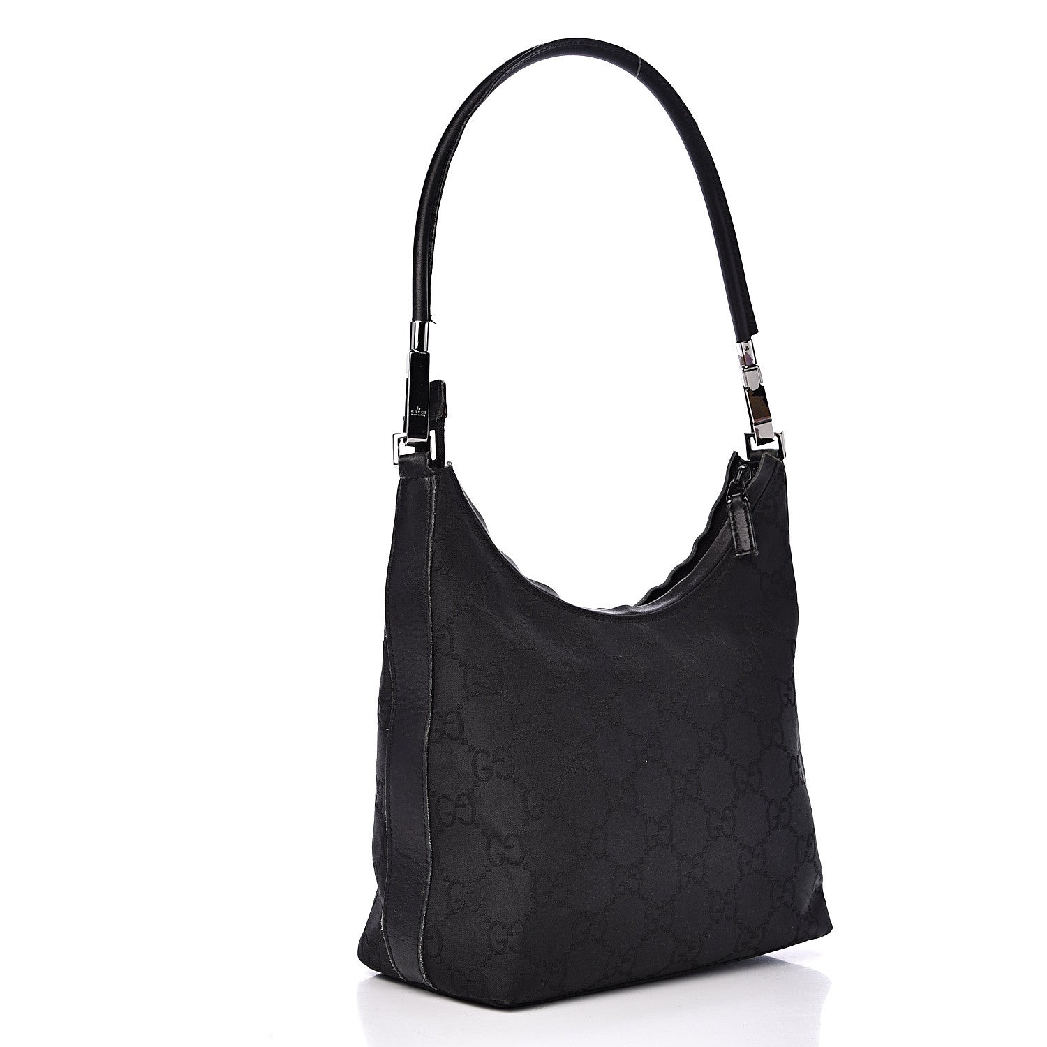 Gucci Nylon Monogram Small Hobo Black 2 of 15