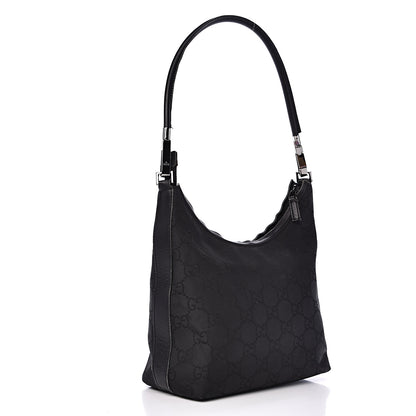 Gucci Nylon Monogram Small Hobo Black 2 of 15