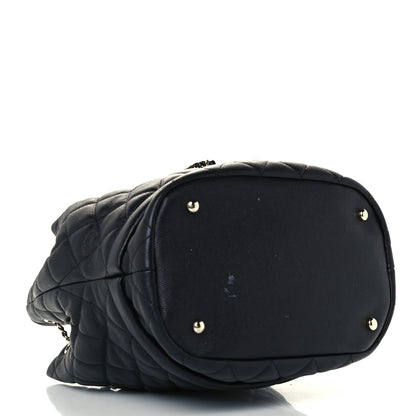 Chanel Caviar Quilted Large Rolled Up Bucket Drawstring Bag Black 4 of 10