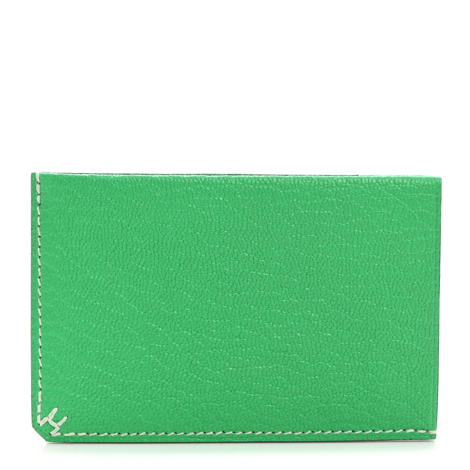 Hermes Chevre Mysore Sellier Card Holder Vert Comics Vert Fizz 1 of 8