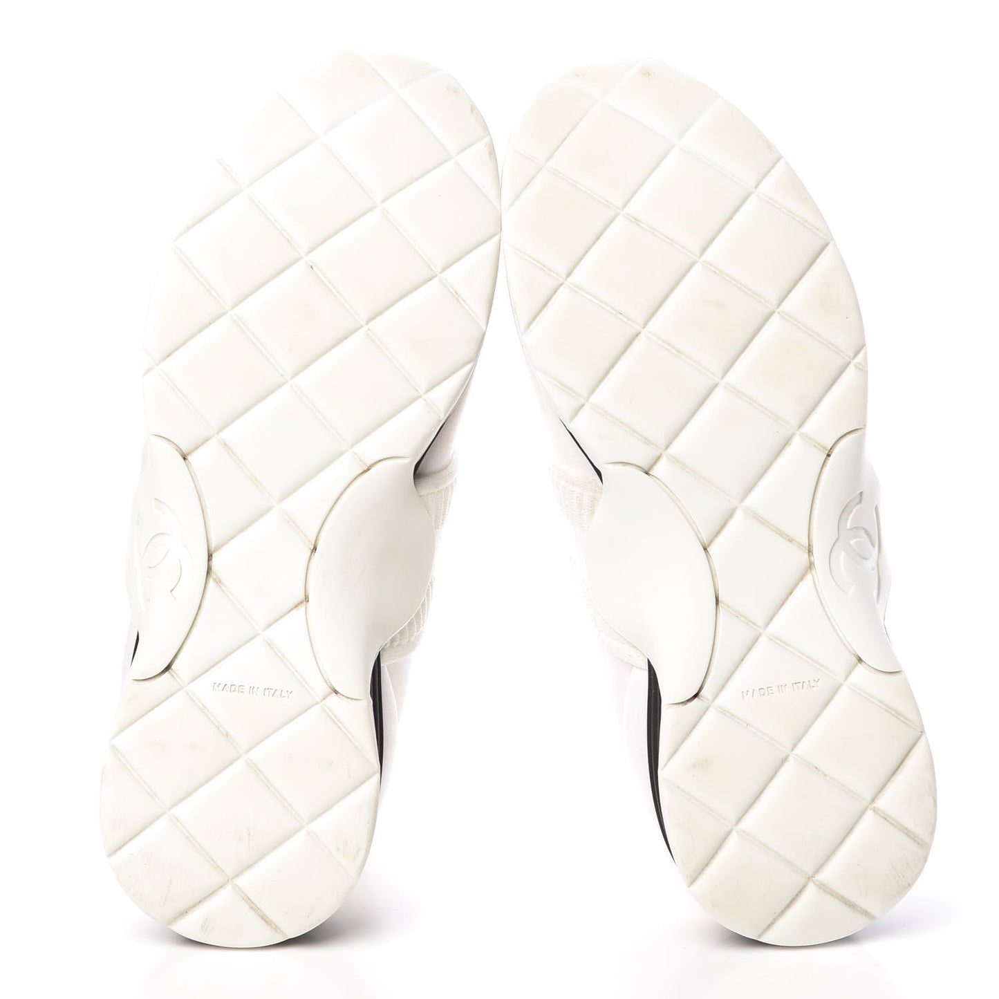 Stretch Fabric CC Sneakers 37.5 White