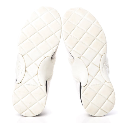 Chanel Stretch Fabric CC Sneakers 37.5 White 5 of 10