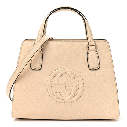 Gucci Dollar Calfskin Medium Soho Top Handle Satchel Ivoire 1 of 15