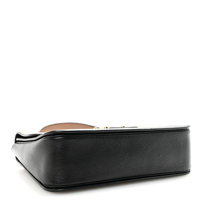 Miu Miu Madras Bicolor Top Handle Bag  Cammeo Black 4 of 9
