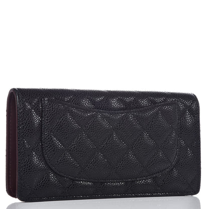 Chanel Caviar Quilted Yen Wallet Black 3 of 10
