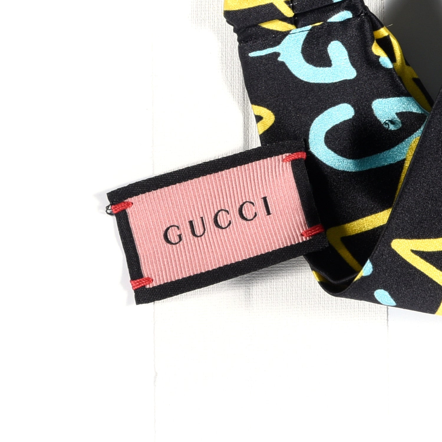 Gucci Silk GucciGhost Stars Print Duchesse Headband Black Sky Blue 4 of 4