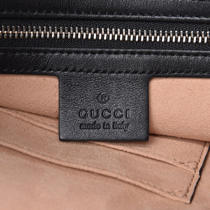 Gucci Calfskin Web Dog Embroidered Medium Dionysus Hobo Black 7 of 10