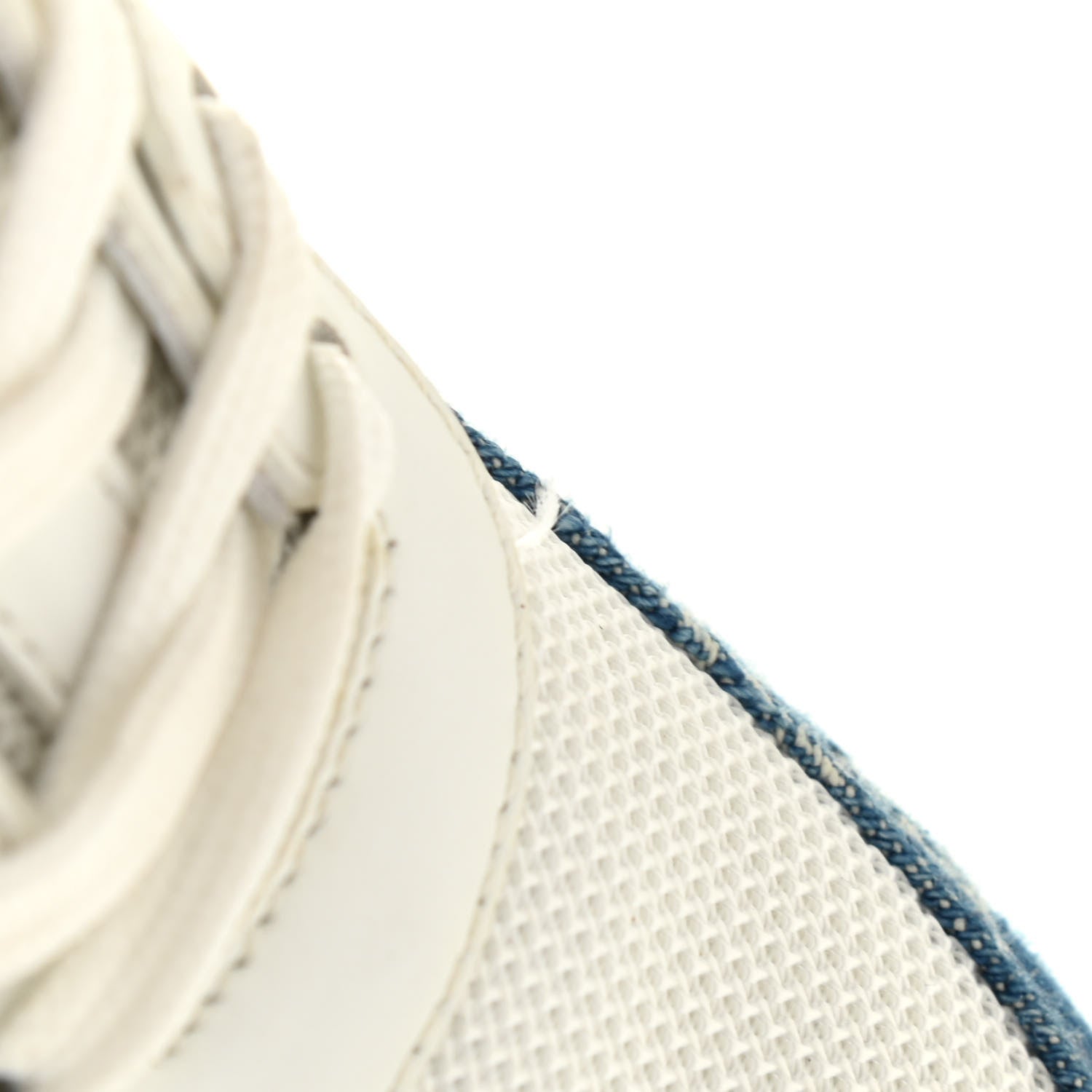 Louis Vuitton Calfskin Monogram Denim Run Away Sneakers 38 White 10 of 11
