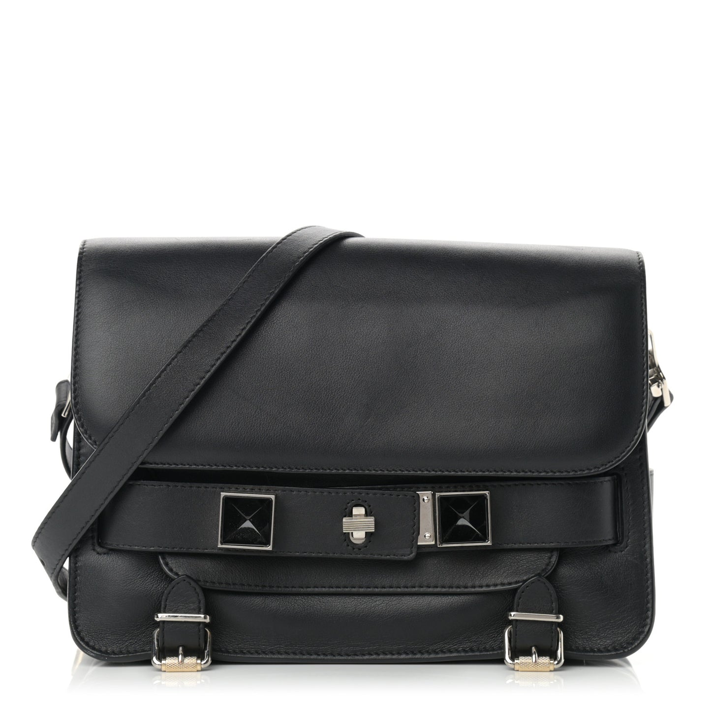 Calfskin PS11 Classic Shoulder Bag Black
