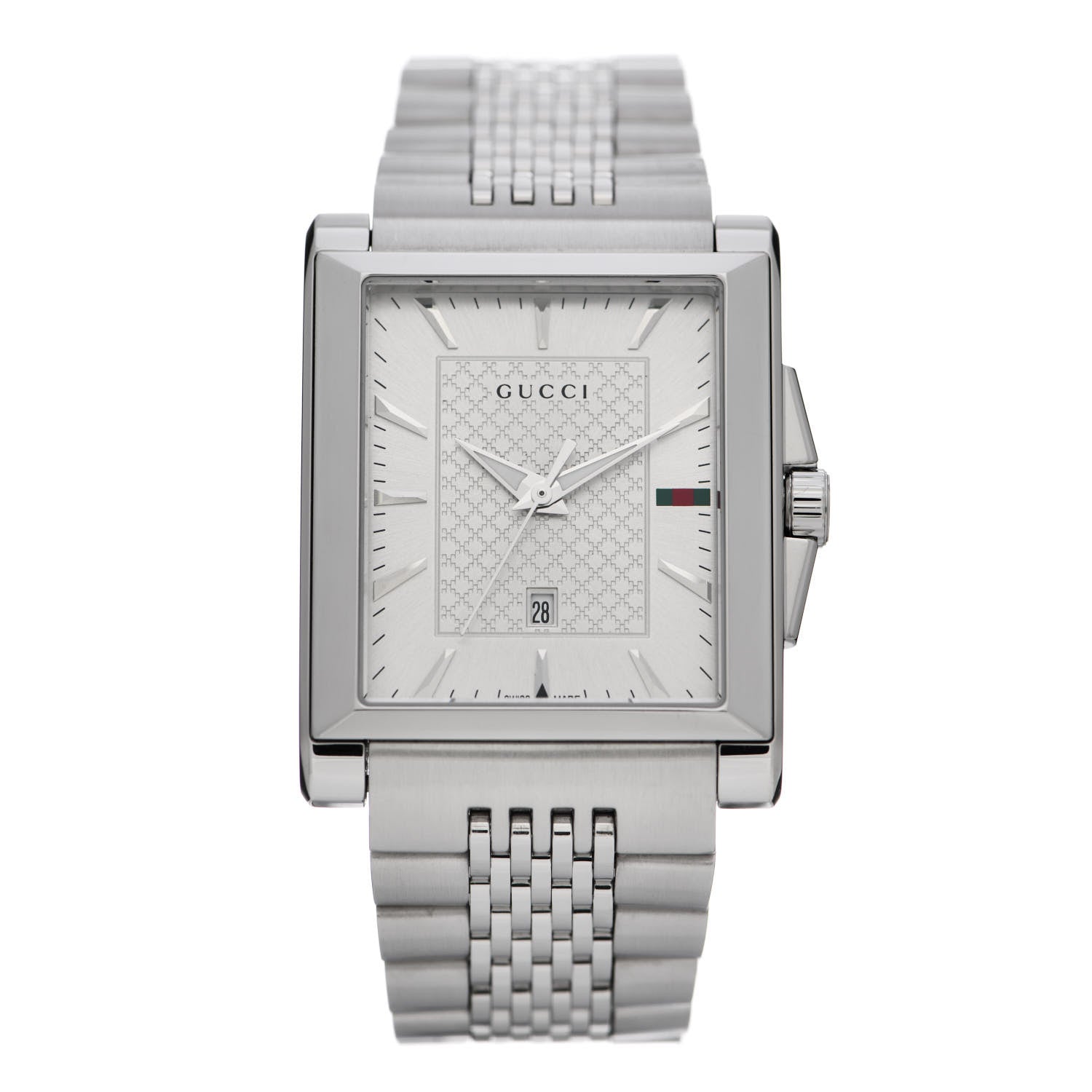 Gucci Stainless Steel 32mm G-Timeless Rectangle Quartz Watch 1 of 4