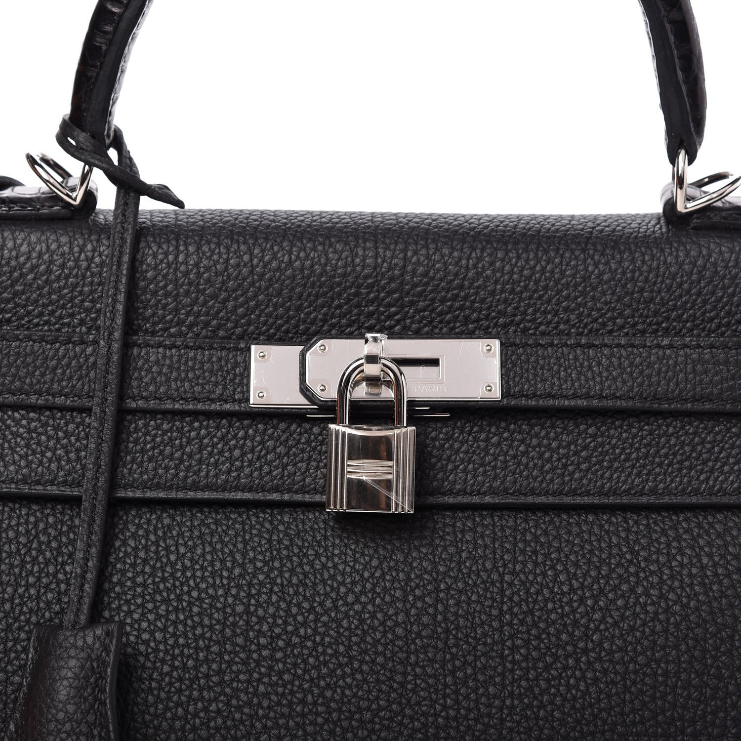 Hermes Togo Matte Alligator Kelly Retourne Touch 28 Black 10 of 11